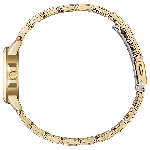 Citizen Quartz Womens Watch, Black Dial, Stainless Steel, Classic, Gold