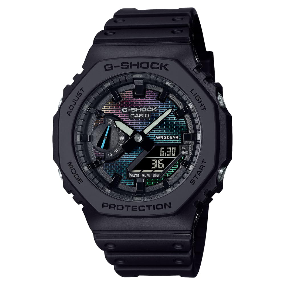 Casio G-Shock GA2100RW-1A | Iridescent Brick Pattern Dial | Carbon Core Guard | 200M Water Resistant | Super Illuminator