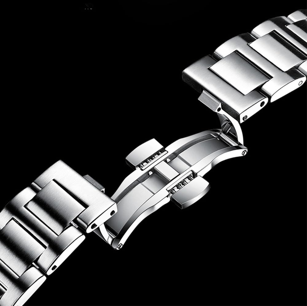 BESTKANG Men Quartz Movement Watch，Waterproof Luminous Men's Watch, Stainless Steel Strap Business Watches (Rose Gold)