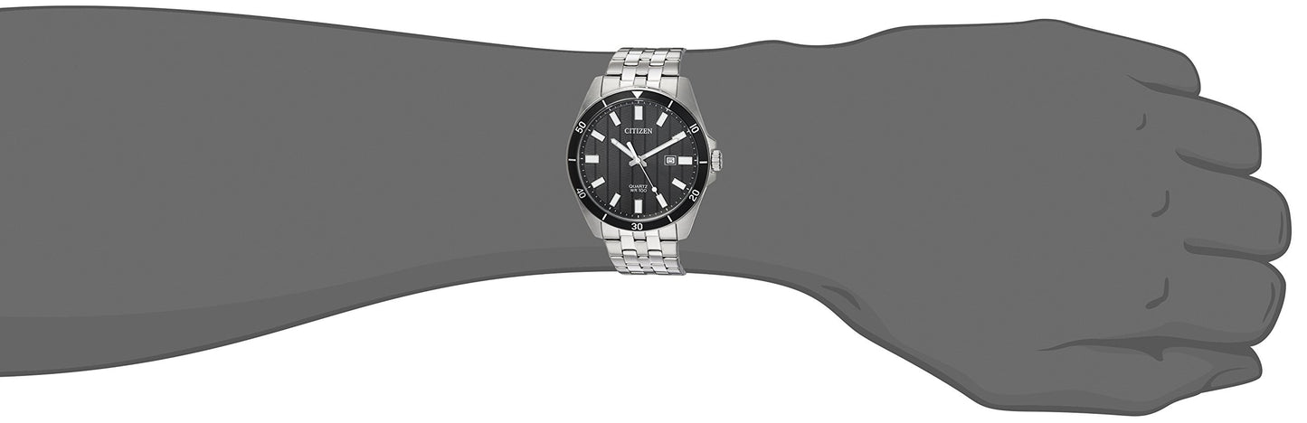 Citizen Quartz Men's Watch, Stainless Steel, Classic, Silver-Tone (Model: BI5050-54E)