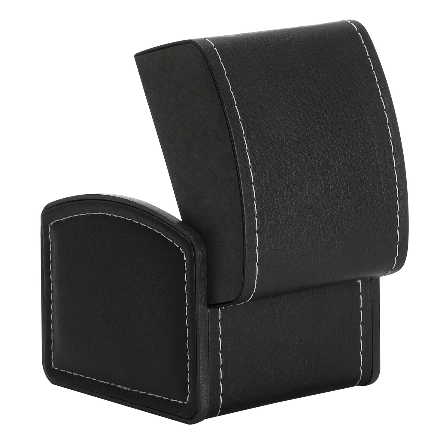 BAOPEND Luxury Single Watch Gift Box with Removable Pillow, PU Leather Single Watch Case Wristwatch Jewelry Storage Display Holder Cases for Men and Women (Black)