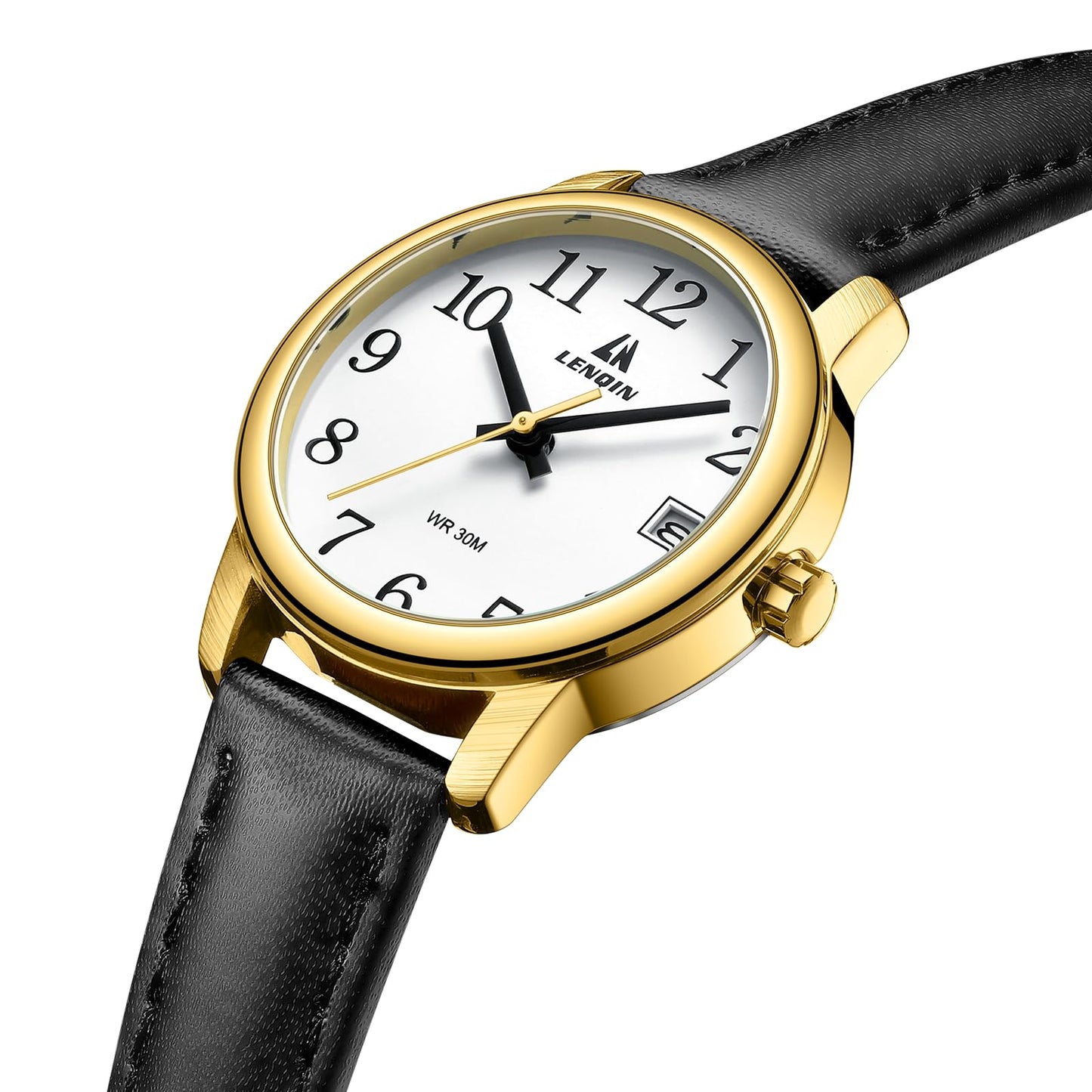 LN LENQIN Womens Watch Analog Quartz Waterproof Ladies Watches for Women Easy Read Women's Wrist Watches with Leather Strap Luminous Dial