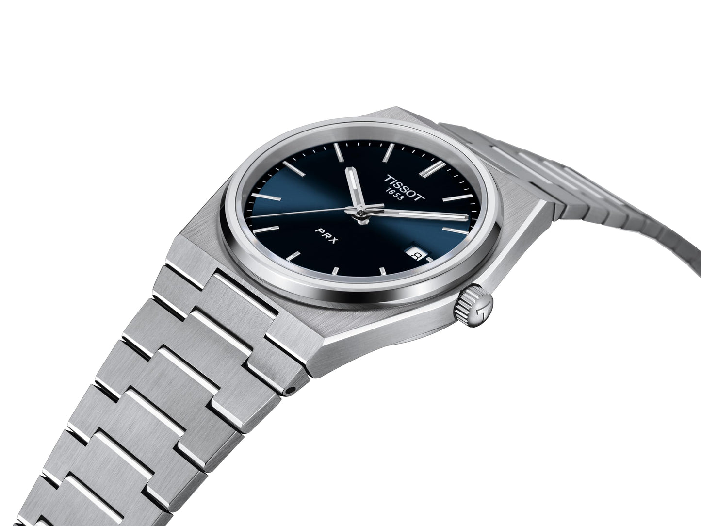 Tissot Men's PRX 316L Stainless Steel Case Dress Watch Grey T1374101104100