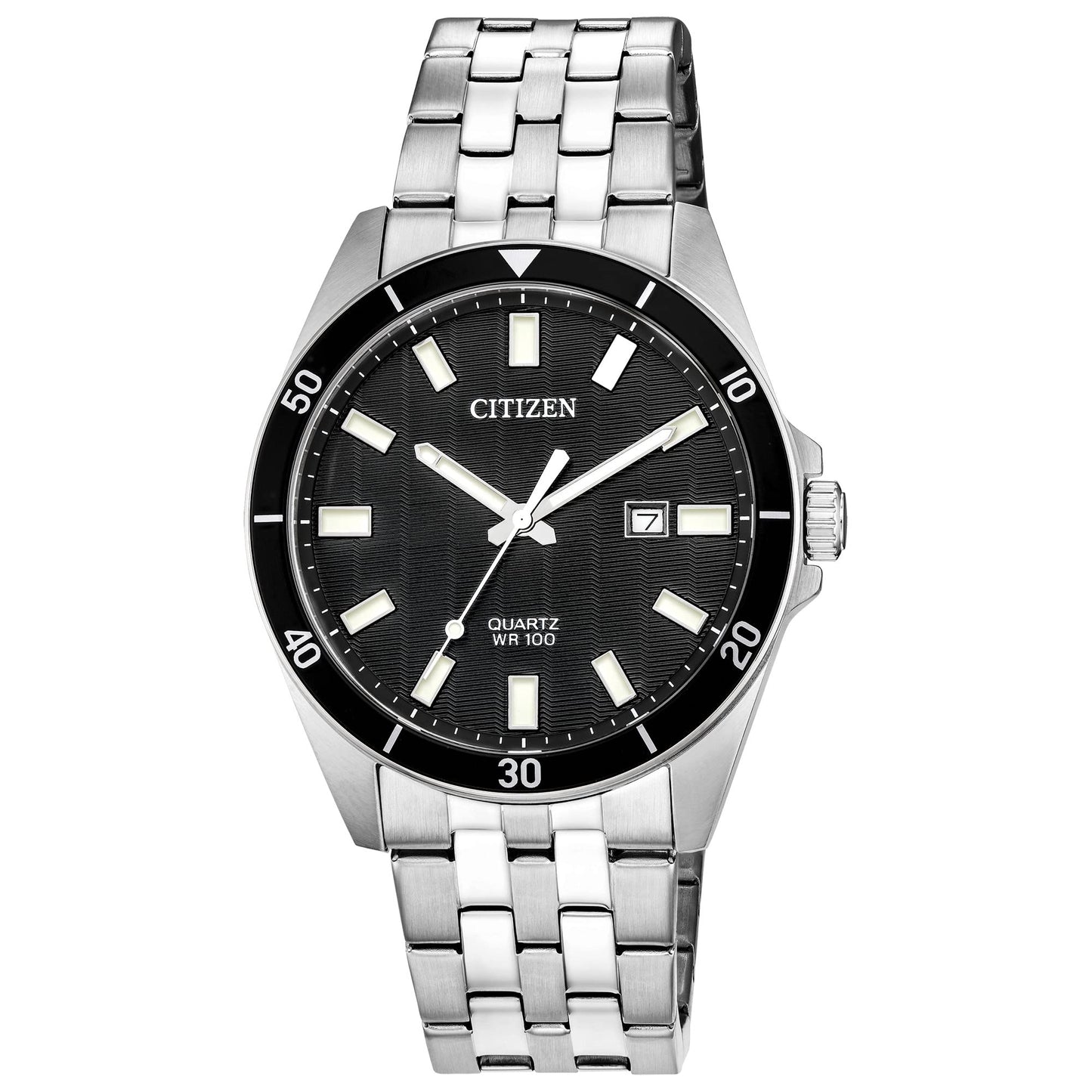 Citizen Quartz Men's Watch, Stainless Steel, Classic, Silver-Tone (Model: BI5050-54E)