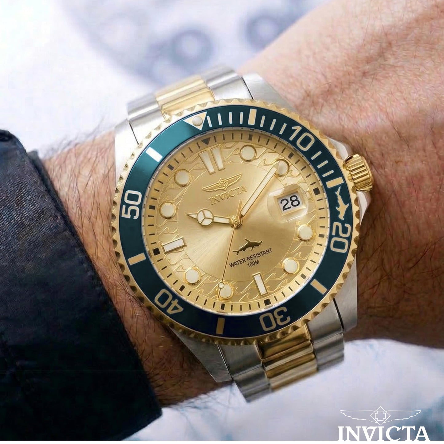 Invicta Men's Pro Diver Quartz Watch, Two Tone, 30022