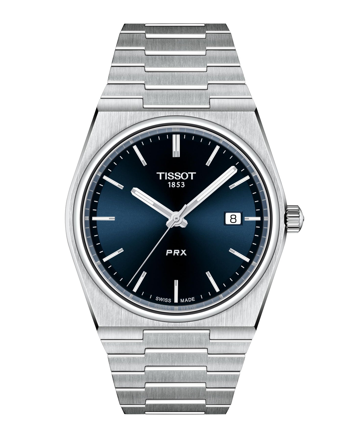 Tissot Men's PRX 316L Stainless Steel Case Dress Watch Grey T1374101104100
