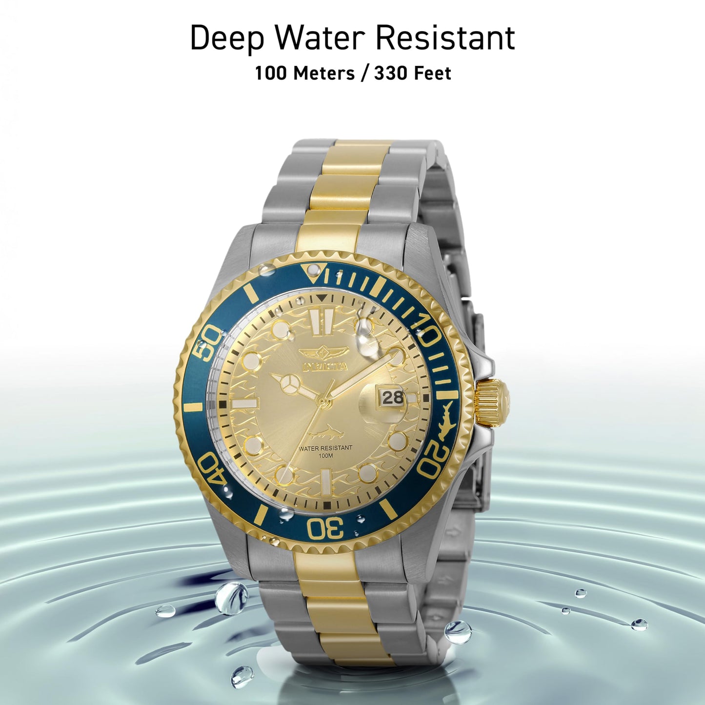 Invicta Men's Pro Diver Quartz Watch, Two Tone, 30022